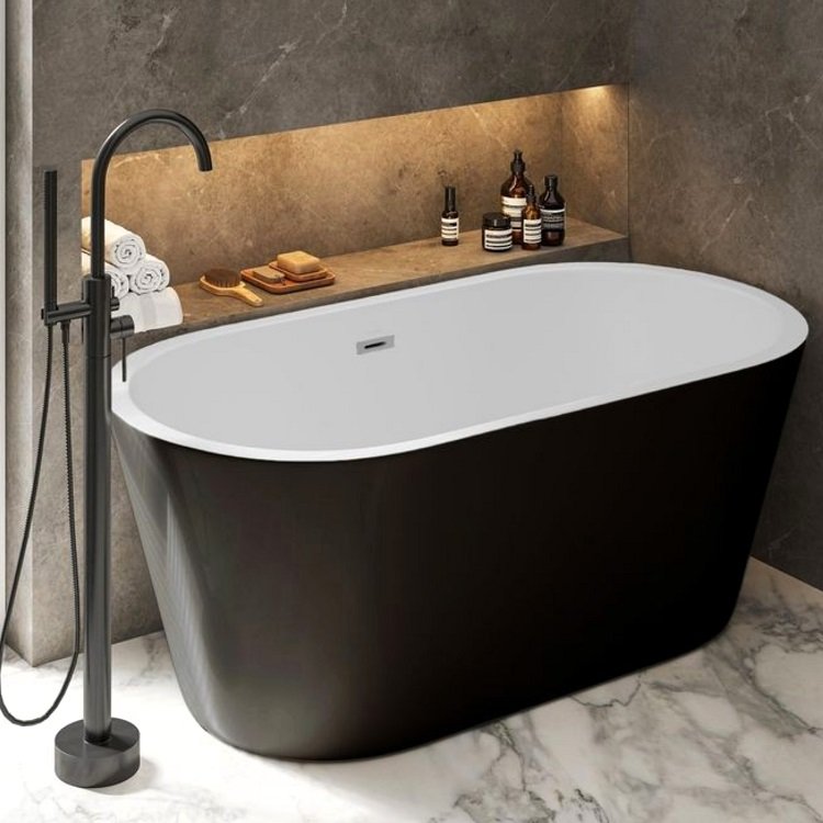 150 x 80 BAĞIMSIZ KÜVET SİYAH BEYAZ