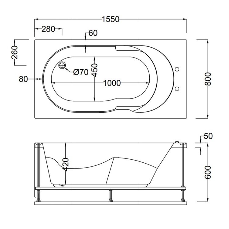 155 X 80 DÜZ KÜVET LÜX CARTHAGE