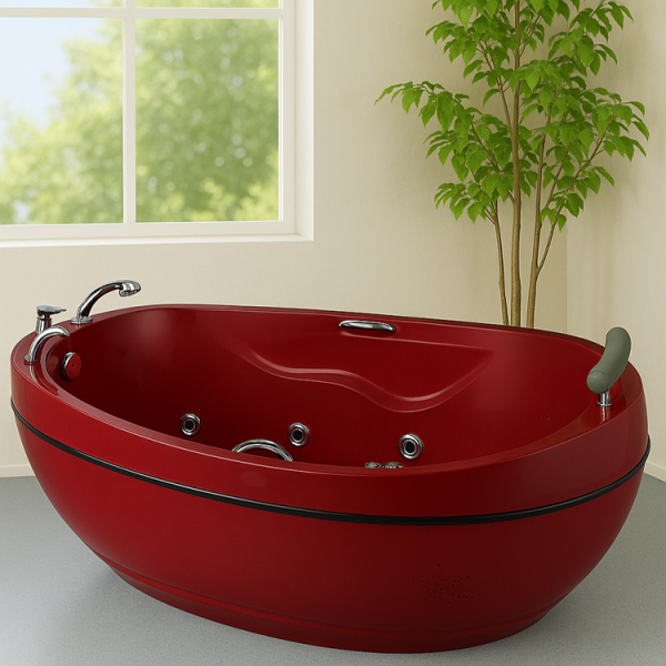 190 x 92 BAĞIMSIZ JAKUZİ KIRMIZI