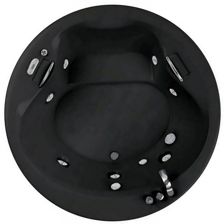 180 CM YUVARLAK JAKUZİ SİYAH