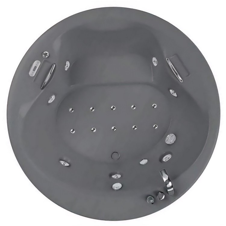 180 CM YUVARLAK JAKUZİ ANTRASİT