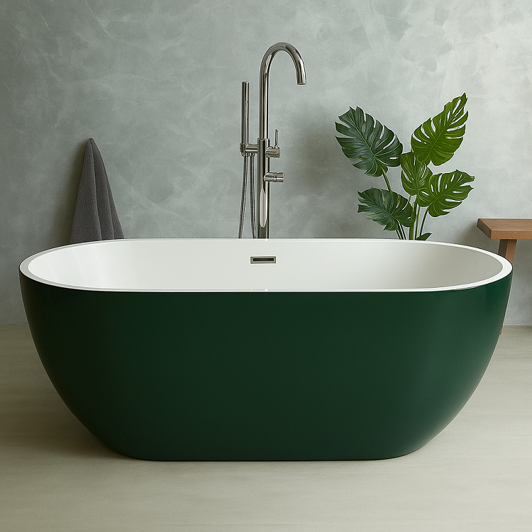 164 x 77 BAĞIMSIZ KÜVET YEŞİL BEYAZ