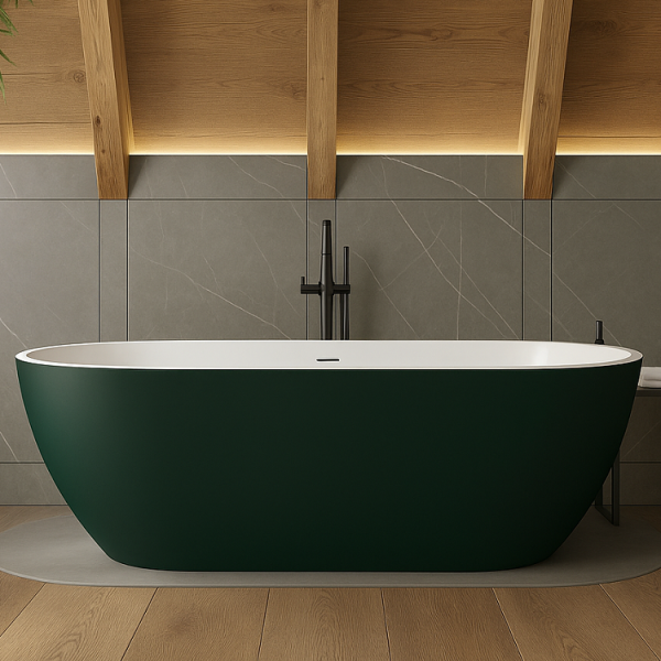 180 x 77 BAĞIMSIZ KÜVET YEŞİL BEYAZ