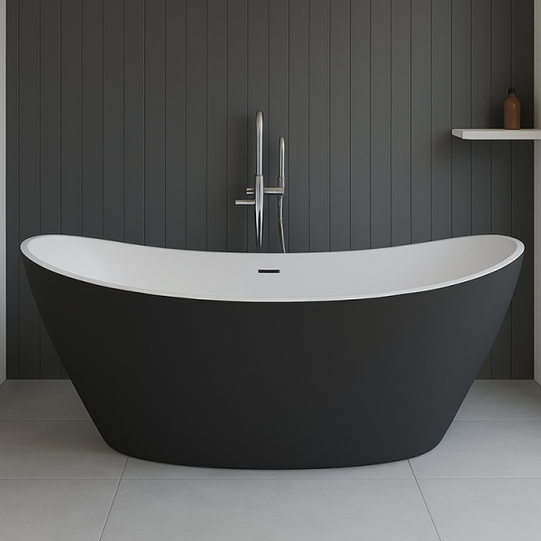 174 x 86 BAĞIMSIZ KÜVET SİYAH BEYAZ