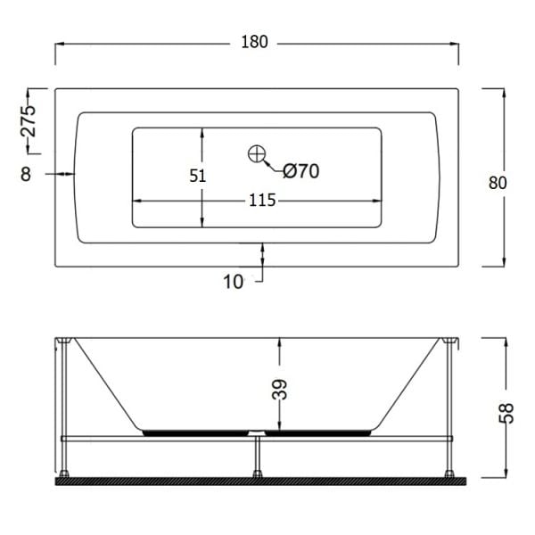 180 X 80 JAKUZİ DİKDÖRTGEN ZEUGMA
