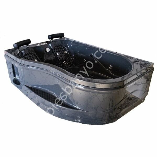 175 X 120 ÇİFT KİŞİLİK JAKUZİ SİYAH SOL