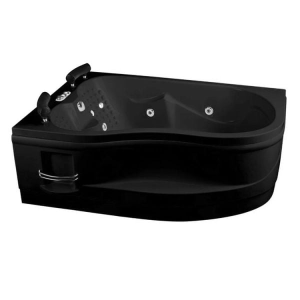 175 X 120 ÇİFT KİŞİLİK JAKUZİ SİYAH SOL