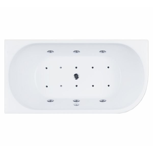 180x80 Jakuzi Dikdörtgen Oval Tek Kişilik Sol Majestic