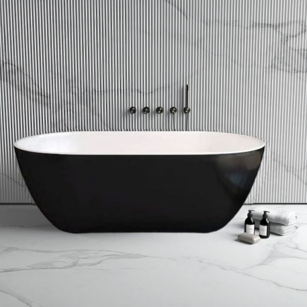 164 x 77 BAĞIMSIZ KÜVET SİYAH BEYAZ