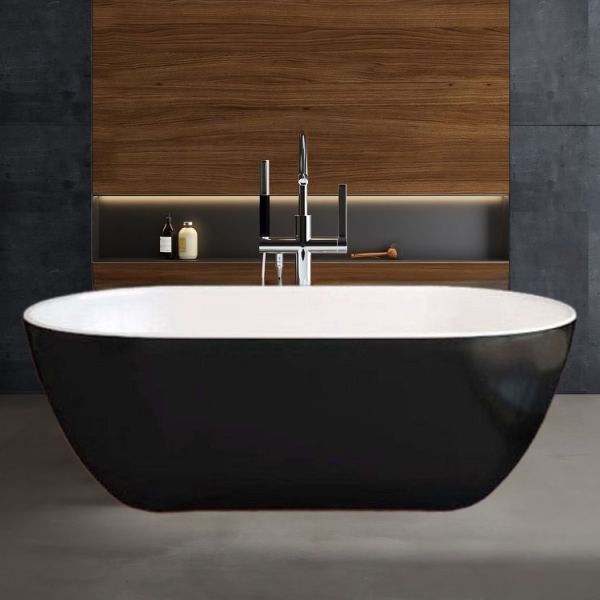 180 x 77 BAĞIMSIZ KÜVET SİYAH BEYAZ