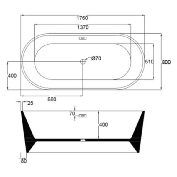 176 x 80 BAĞIMSIZ KÜVET MOCHA