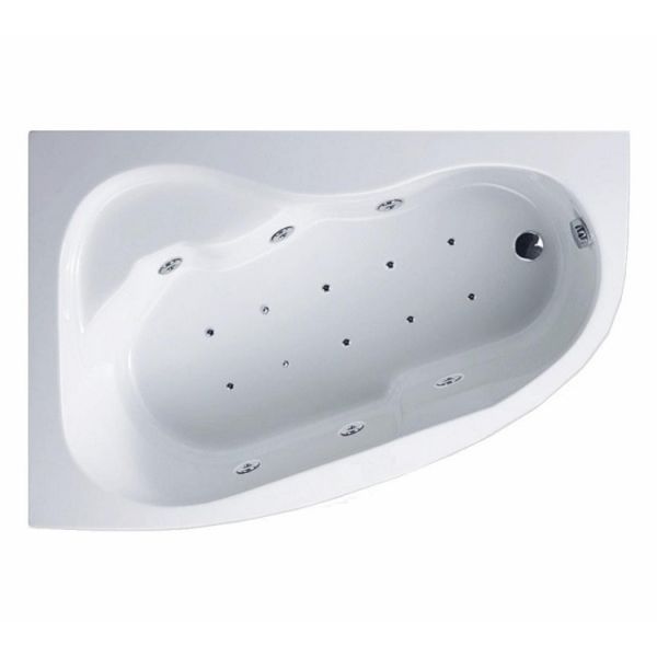 160x100 Jakuzi Asimetrik Oval Köşe Tek Kişilik Sol Santhos