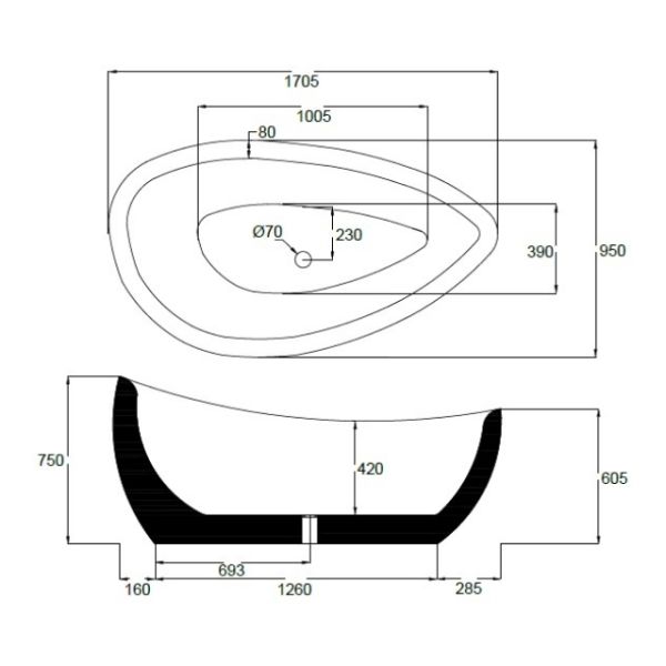 172 x 96 BAĞIMSIZ KÜVET SARI