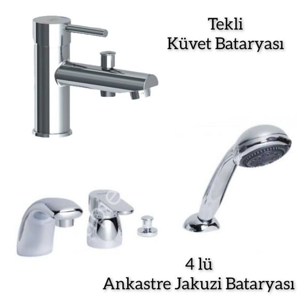 175 X 120 ÇİFT KİŞİLİK JAKUZİ SAFİR MAVİ SAĞ
