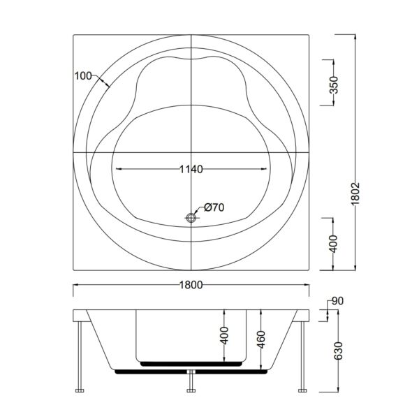 180 X 180 KARE JAKUZİ