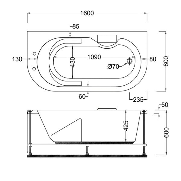 160 X 80 JAKUZİ OVAL ZADAR