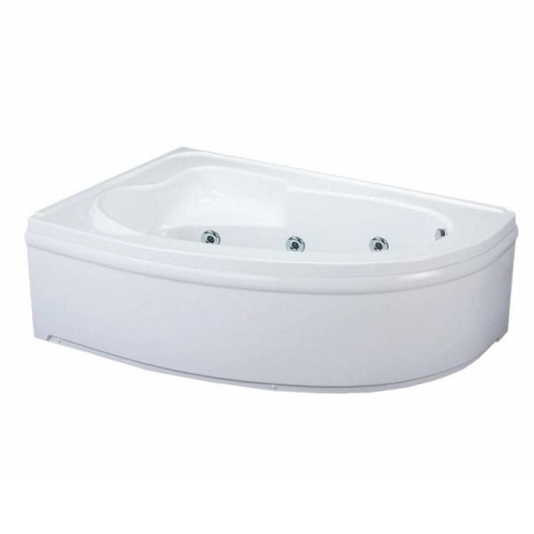 165x105 Jakuzi Asimetrik Oval Köşe Tek Kişilik Sol Luxor