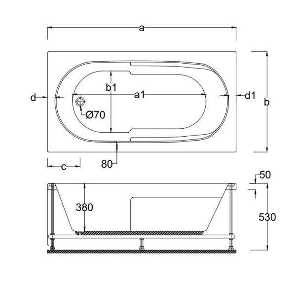165x80 Jakuzi Dikdörtgen Tek Kişilik Troy