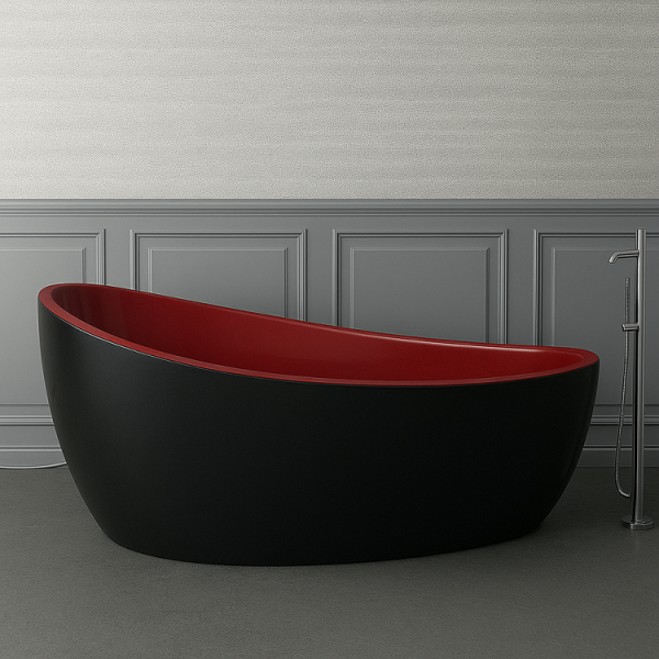 172 x 96 BAĞIMSIZ KÜVET SİYAH KIRMIZI