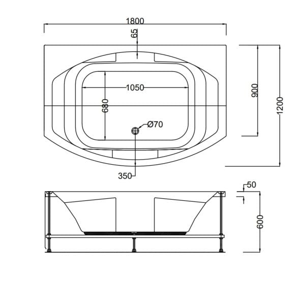 180 X 90 X 120 ÇİFT KİŞİLİK JAKUZİ