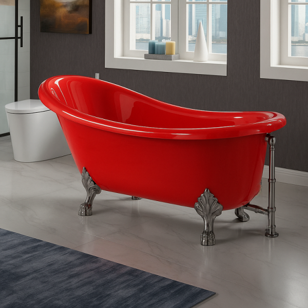 172 x 80 AYAKLI KÜVET BAYRAK KIRMIZI