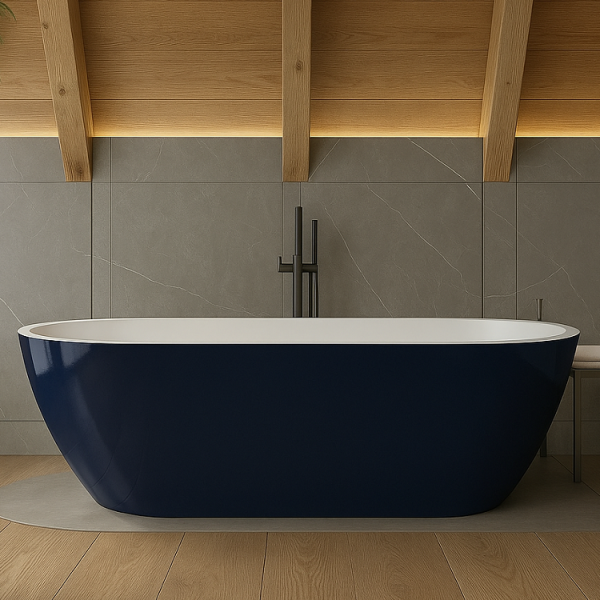 180 x 77 BAĞIMSIZ KÜVET SAFİR MAVİ BEYAZ