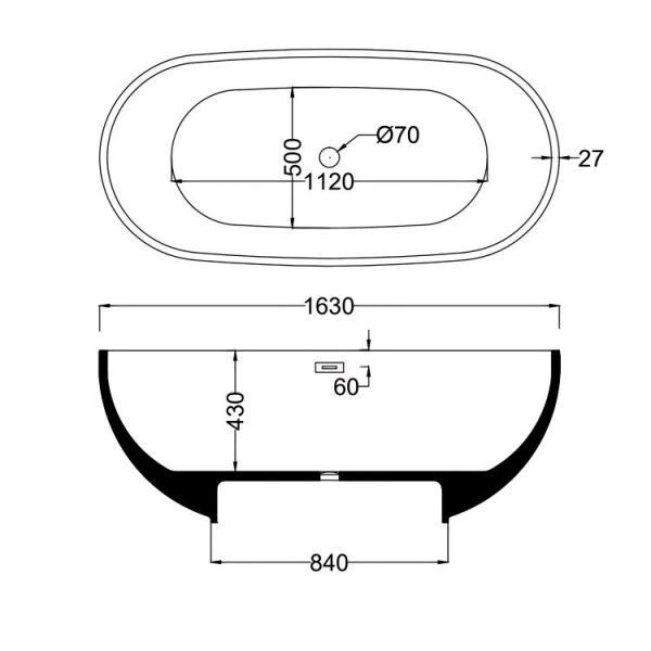 164 x 77 BAĞIMSIZ KÜVET SARI