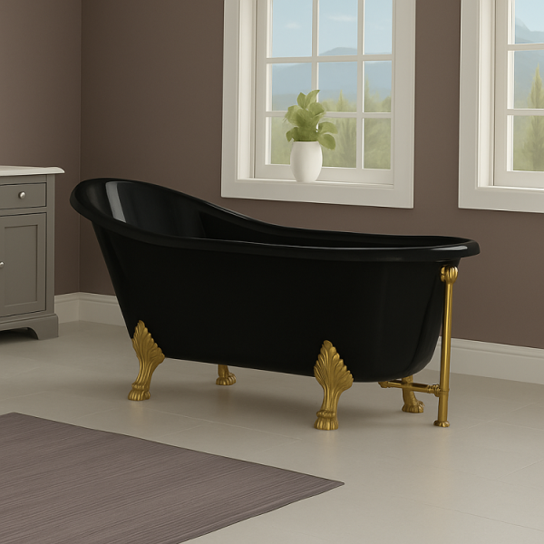 172 x 80 AYAKLI KÜVET SİYAH ALTIN