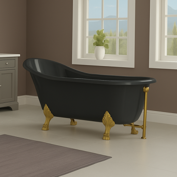 172 x 80 AYAKLI KÜVET ANTRASİT ALTIN