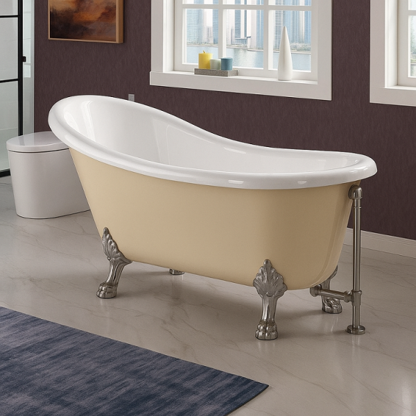 172 x 80 AYAKLI KÜVET BEJ BEYAZ