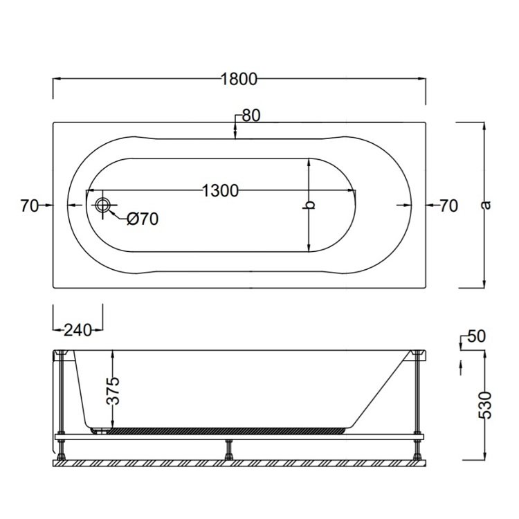 180 X 80 JAKUZİ DİKDÖRTGEN LABRANDA