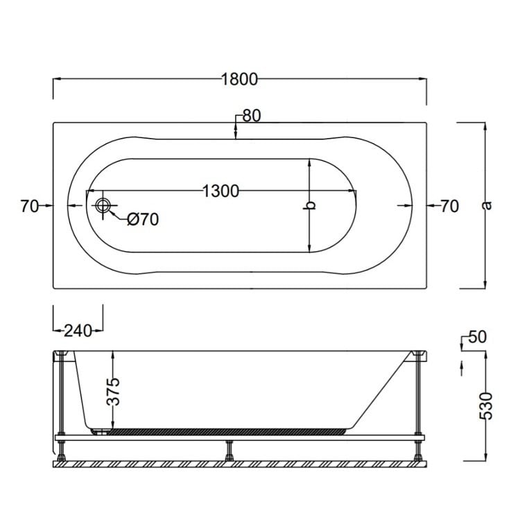 180 X 80 JAKUZİ DİKDÖRTGEN LABRANDA
