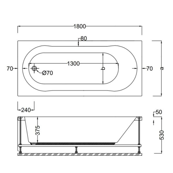 180 X 90 JAKUZİ DİKDÖRTGEN LABRANDA