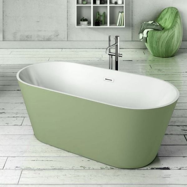 150 x 80 BAĞIMSIZ KÜVET SOFT YEŞİL BEYAZ