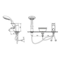 ANKASTRE JAKUZİ & KÜVET BATARYASI 3 LÜ KISA