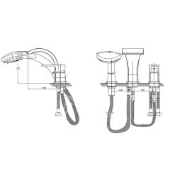 ANKASTRE JAKUZİ & KÜVET BATARYASI 3 LÜ UZUN