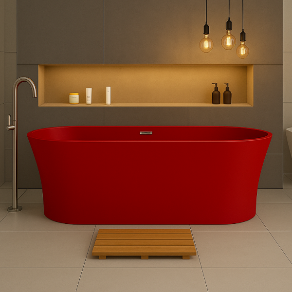 185 x 88 BAĞIMSIZ KÜVET KIRMIZI