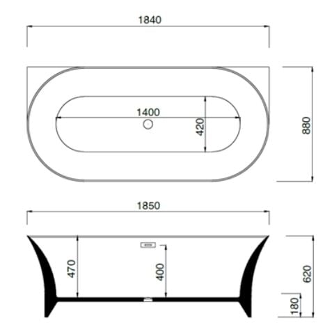 188 x 88 BAĞIMSIZ KÜVET KIRMIZI