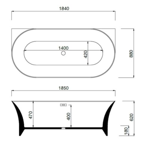 188 x 88 BAĞIMSIZ KÜVET KIRMIZI