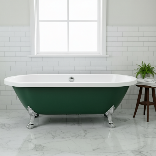 177 x 80 AYAKLI KÜVET YEŞİL BEYAZ