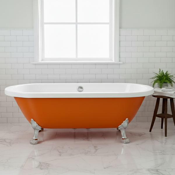 177 x 80 AYAKLI KÜVET TURUNCU BEYAZ