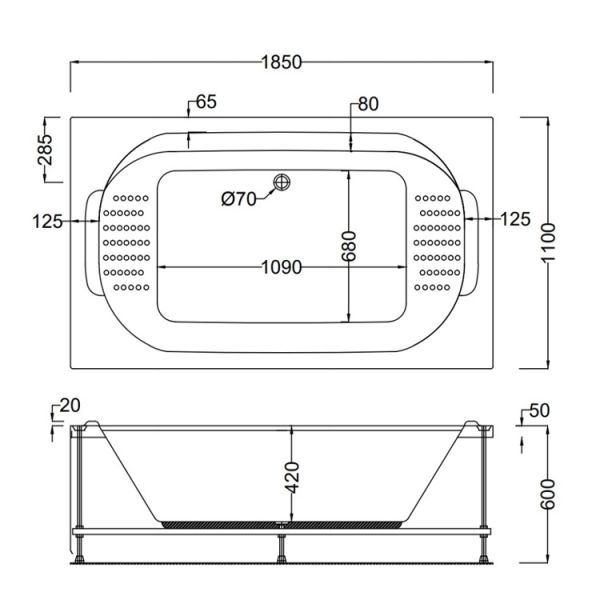 185 X 110 ÇİFT KİŞİLİK KÜVET LÜX TUTİN
