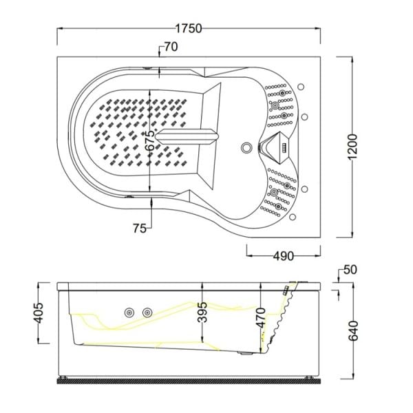 175 X 120 ÇİFT KİŞİLİK KÜVET SAĞ LÜX AFRODİSİAS