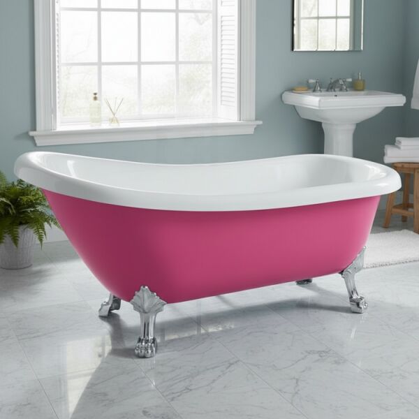 170 x 70 AYAKLI KÜVET LİLA BEYAZ