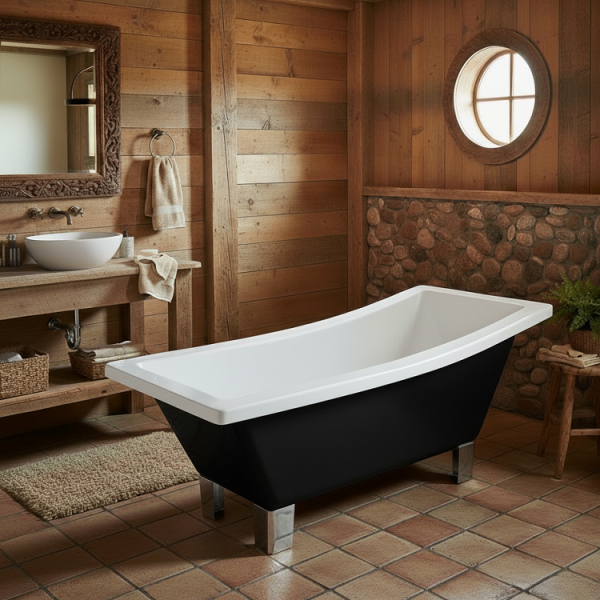 172 x 76 AYAKLI KÜVET SİYAH BEYAZ