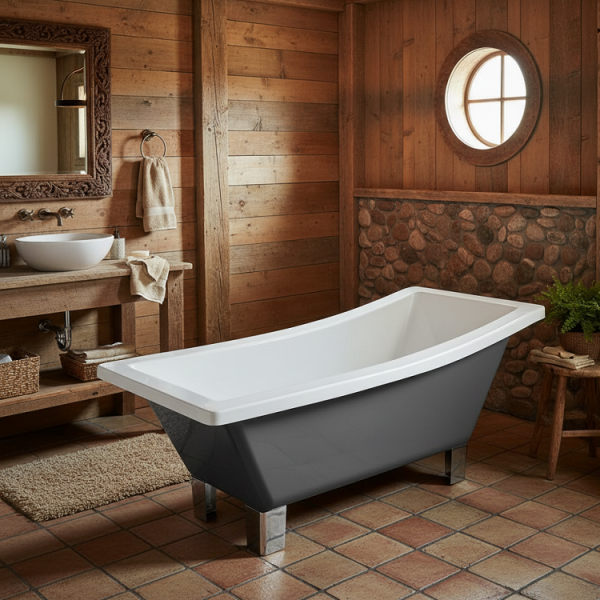 172 x 76 AYAKLI KÜVET GRİ BEYAZ