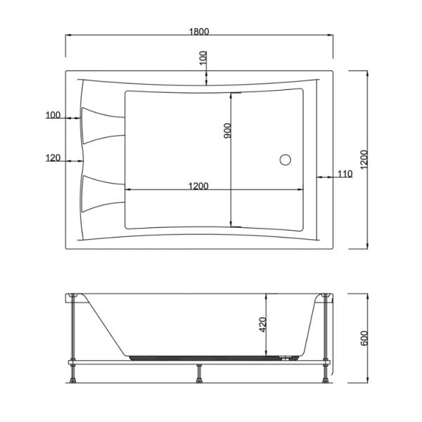 180 X 120 ÇİFT KİŞİLİK KÜVET LÜX LOOK