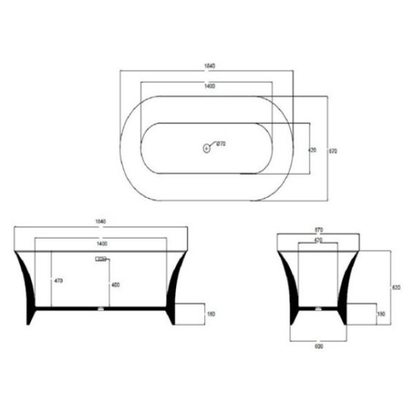 185 x 88 BAĞIMSIZ KÜVET PEMBE
