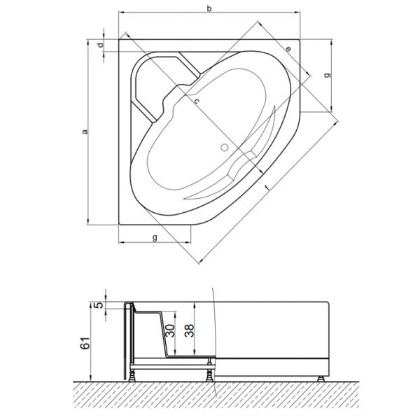 140 X 140 OVAL KÜVET LÜX LİDYA