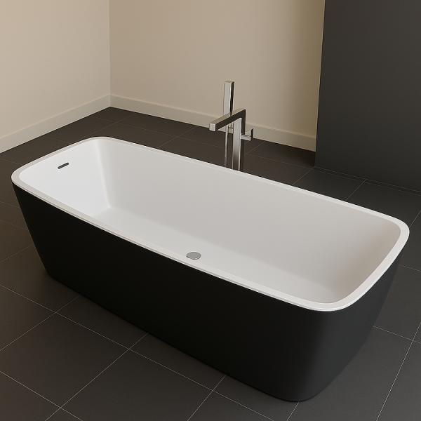 185 x 86 BAĞIMSIZ KÜVET ANTRASİT BEYAZ